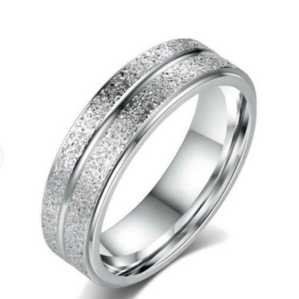 Women Frosted Stainless Steel Titanium  Band  New